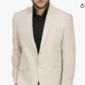 WINTAGE Men's Linen Blazer suit jacket Beige colored